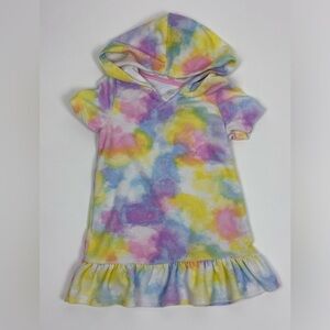 Wonder Nation Tie-Dye Hooded Dress - Multicolor